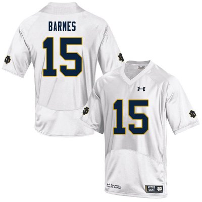 Notre Dame Fighting Irish Men's Ryan Barnes #15 White Under Armour Authentic Stitched College NCAA Football Jersey XOL1699UW